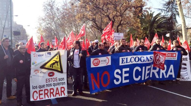 elcogas protesta en Madrid