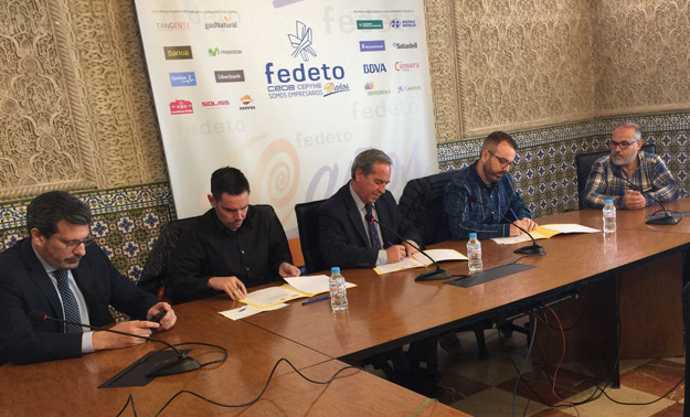 Fedeto, UGT y CCOO firman el Pacto Social por el ferrocarril para exigir inversiones en la línea Madrid-Extremadura que pasa por Talavera de la Reina