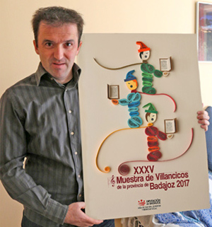 El creativo Lucas Fernández gana el concurso de cartelería de la XXVV Muestra Provincial de Villancicos de Badajoz