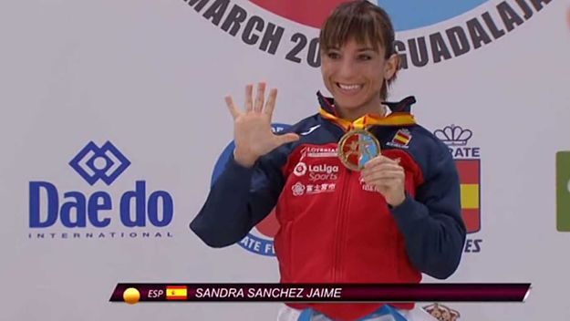 Quinto título continental para Sandra Sánchez. Imagen RTVE.