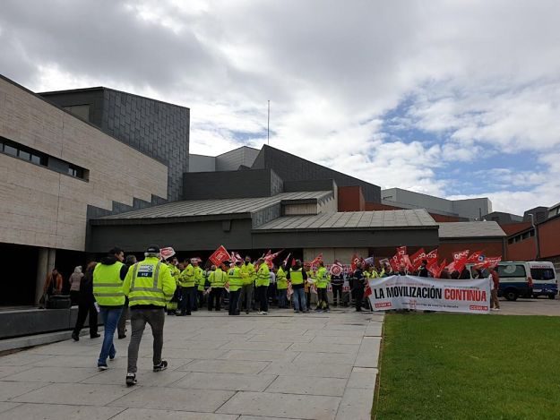 Protesta del transporte sanitario en Ciudad Real.