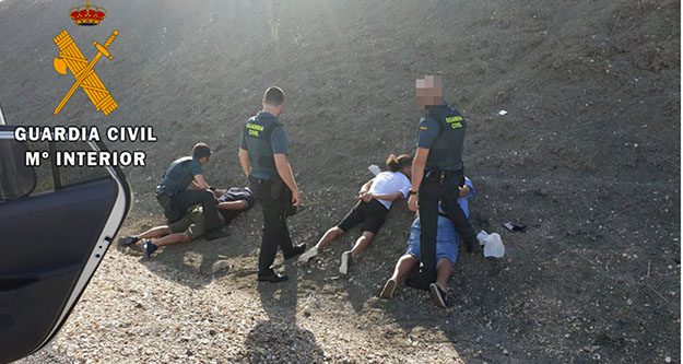 Momento de la detención del grupo criminal altamente activo en la zona norte de La Sagra toledana.