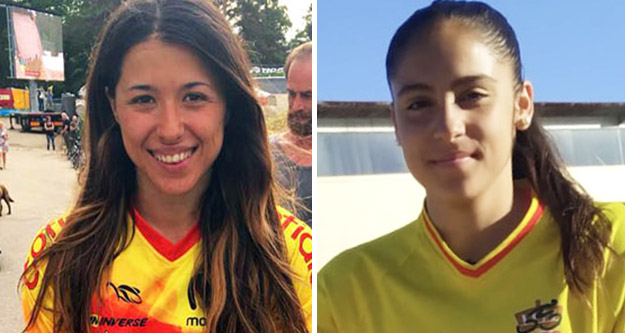 Las dos talaveranas que participarán en el Campeonato del Mundo de Zolder (Bélgica), Verónica García y Carla Gómez.