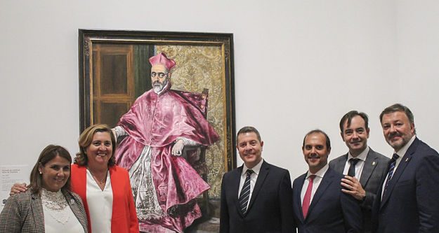 Los representantes regionales ante una obra del Greco.