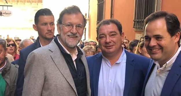 Rajoy, Manuel Fernández (alcalde de Gálvez) y Núñez.