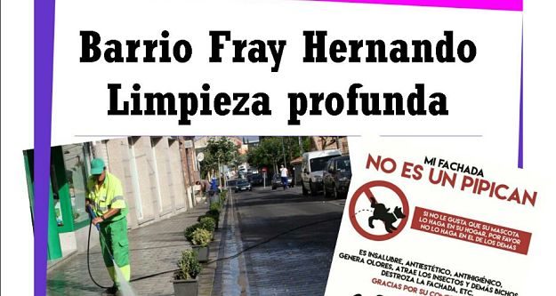 El barrio de Fray Hernando apuesta por la limpieza.